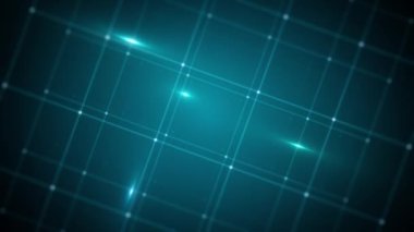 Veri ızgarası ve çizgileri ile soyut minimal teknoloji arkaplanının Grid Veri Yakınlaştırma / 4k animasyonuna sahip soyut teknoloji arkaplanı ve pürüzsüz bir döngüye yakınlaştırılmış özet küp