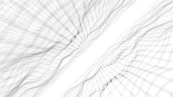 Abstract Digital Waving Lines Background Loop Animação Fundo Abstrato Com — Vídeo de Stock