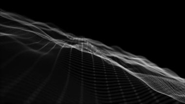 Soyut Dijital Dalga Çizgileri Fx Arkaplan Döngüsü Dijital Dalgalanma Çizgileri Fx Arkaplan Döngüsü / 4k Soyut arkaplan animasyonu Dijital fraktal parçacık çizgileri sallanan ve dikişsiz döngü