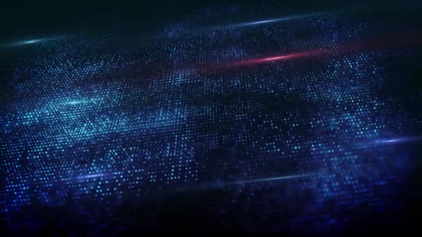 Abstract Flowing Particle Lines Data Concept Background Loop Animação Fundo — Vídeo de Stock