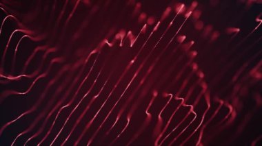 Soyut Dijital Akış Çizgileri Teknolojisi Fx Arkaplan Döngüsü / 4k animasyonu dijital fraktal parçacık çizgilerinin soyut duvar kağıdı arkaplanı alan derinliği ve ortam tıkanıklığı akışı ve kusursuz döngü dalgalanması