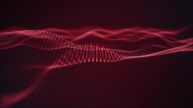 Soyut Dijital Akış Çizgileri Teknolojisi Fx Arkaplan Döngüsü / 4k animasyonu dijital fraktal parçacık çizgilerinin soyut duvar kağıdı arkaplanı alan derinliği ve ortam tıkanıklığı akışı ve kusursuz döngü dalgalanması