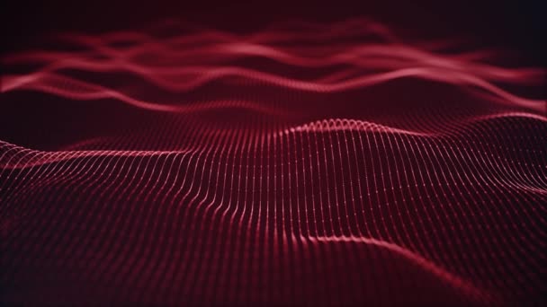 Abstrategy Digital Flowing Lines Technology Background Loop Анимация Фонового Рисунка — стоковое видео