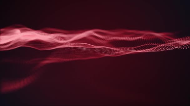 Abstract Digital Waving Lines Background Loop Animation Abstract Wallpaper Background — Stock Video