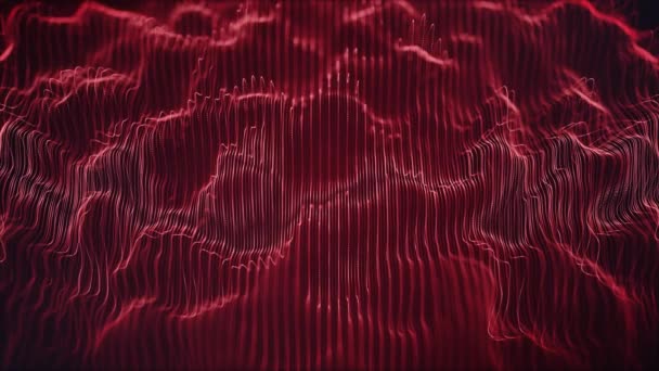 Abstrakte Digitale Waving Lines Hintergrundschleife Animation Eines Abstrakten Hintergrundes Mit — Stockvideo