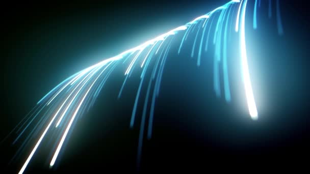 Abstract Light Strings Flowing Intro Background Animation Abstract Wallpaper Technology — Stock Video