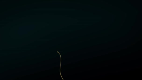 Abstraktní Víření Světelných Strun Pozadí Hloubkou Pole Animace Abstraktního Pozadí — Stock video