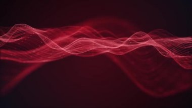 Soyut Dijital Akış Çizgileri Teknolojisi Fx Arkaplan Döngüsü / 4k animasyonu dijital fraktal parçacık çizgilerinin soyut duvar kağıdı arkaplanı alan derinliği ve ortam tıkanıklığı akışı ve kusursuz döngü dalgalanması