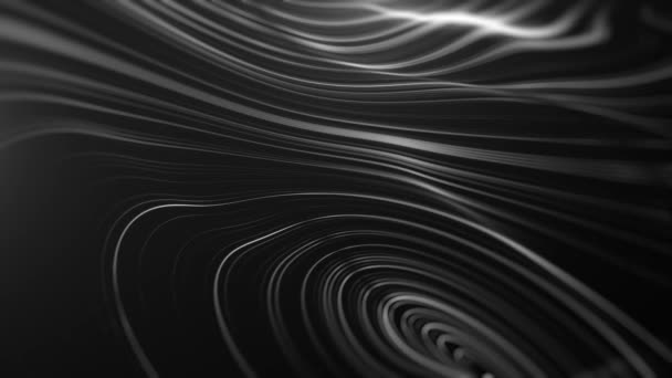 アブストラクト流れ粒子線データ概念背景強力な速度粒子線のストロークパターンと弦のシームレスなループの抽象技術の背景のループ 4Kアニメーション — ストック動画