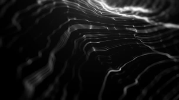 Abstrakt Strömmande Partikellinjer Data Concept Bakgrund Loop Animation Abstrakt Teknik — Stockvideo