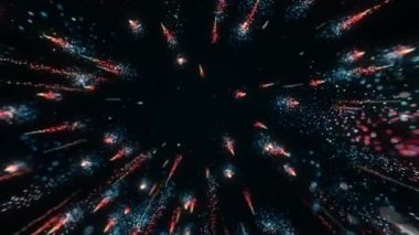 Soyut Düşen Sihirli Parçacıklar Soyut bir duvar kağıdı arka planının 4k döngü / 4k animasyonu Renksiz düşen parçacıklar bayramlar ve etkinlikler için kusursuz döngüler