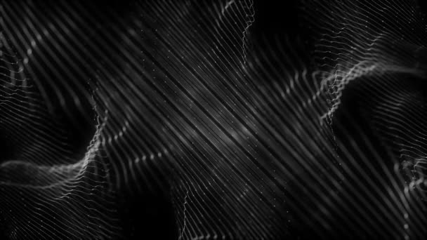 Rezumat Digital Waving Lines Background Loop Animație Unui Fundal Abstract — Videoclip de stoc