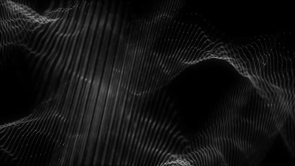 Abstract Digital Waving Lines Achtergrond Loop Animatie Van Een Abstracte — Stockvideo