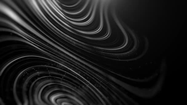 アブストラクト流れ粒子線データ概念背景強力な速度粒子線のストロークパターンと弦のシームレスなループの抽象技術の背景のループ 4Kアニメーション — ストック動画