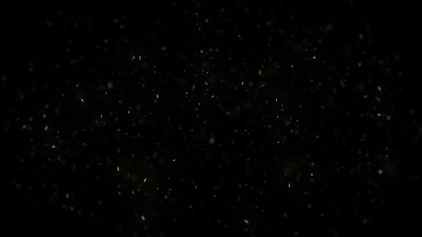 Abstract Glowing Gold Glitters Sparking Background Animation Aアブストラクトな壁紙背景に輝く金粒子を輝く微かなFxシームレスループ — ストック動画