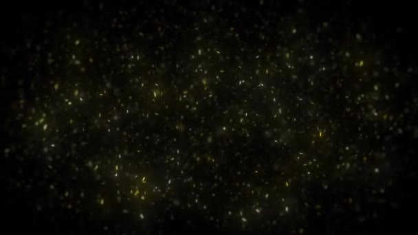 Аннотация Светящиеся Золотые Блестки Искрящийся Фон Анимация Абстрактного Фона Обоев — стоковое видео