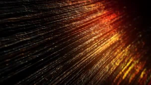 Abstract Gloeiend Licht Strings Achtergrond Met Diepte Van Veld Animatie — Stockvideo