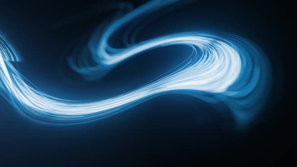 Abstrakte Swirling Light Strings Particles Hintergrundschleife Animation Eines Abstrakten Technologie — Stockvideo