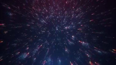 Soyut Yıldız patlaması Parçacıkları Soyut bir duvar kağıdı arka planının 4k döngü / 4k animasyonu