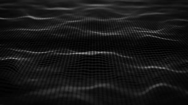 抽象分形有机背景的有机网络网状波纹Fx背景环 4K动画 网状表面和颗粒线波 无缝环路 — 图库视频影像