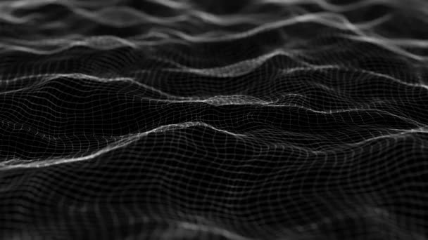 Abstract Organic Network Mesh Waving Background Loop Animation Ενός Αφηρημένου — Αρχείο Βίντεο