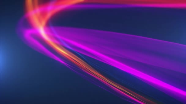 Abstrakt Glowing Rainbow Light Energy Strokes Hintergrundschleife Animation Eines Abstrakten — Stockvideo