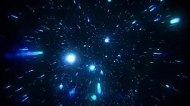 Soyut Yıldız patlaması Parçacıkları Soyut bir duvar kağıdı arka planının 4k döngü / 4k animasyonu