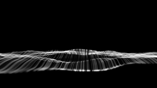Аннотация Organic Network Mesh Waving Background Loop Animation Abstract Fractal — стоковое видео