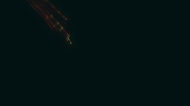 Soyut Dönen Işık İplikleri Parçacıkları Arkaplan Döngüsü / 4k Soyut bir teknolojinin canlandırması Güçlü girdap hızı neon çok renkli parçacıklar desenleri ve dikişsiz döngüler