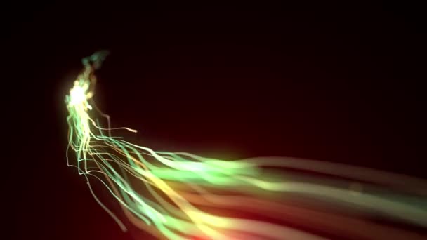能量粒子抽象壁纸的有机流体颗粒Fx图形背景 4K动画背景设计内嵌深度场环境闭塞和光耀斑消失的研究 — 图库视频影像