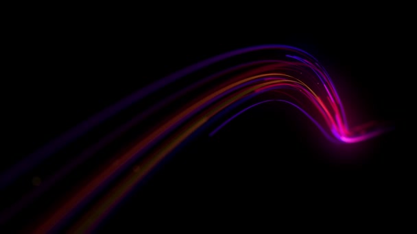 Abstract Glowing Light Strokes Achtergrond Animatie Van Een Abstracte Looped — Stockvideo