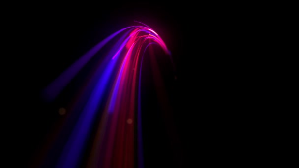 Анотація Сяючі Світлові Штрихи Фон Анімація Абстрактного Петельного Шпалерного Фону — стокове відео