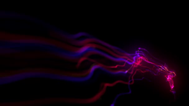 Abstract Glowing Light Strokes Achtergrond Animatie Van Een Abstracte Looped — Stockvideo