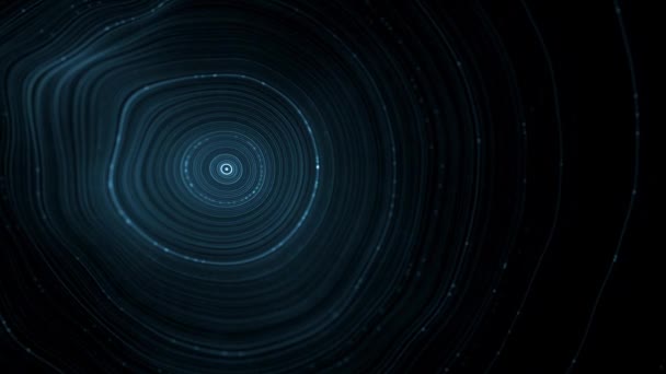 Abstract Digital Concentric Rings Data Lines Loop Animation Abstract Wallpaper — Αρχείο Βίντεο