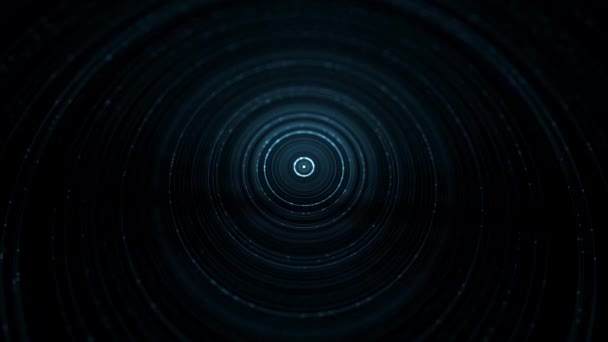 Abstract Digital Concentric Rings Data Lines Loop Animation Abstract Wallpaper — Stock Video