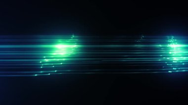 Soyut Yavaş Hareket Dönen İplikler Parçacıkları Soyut bir duvar kağıdı teknolojisi arka planının 4k / 4k animasyonu Girdap ve spiral hız neon parlayan parçacıklar parçacıklar