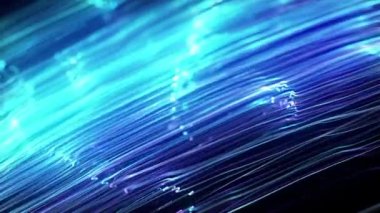 Soyut Yavaş Hareket Dönen İplikler Parçacıkları Soyut bir duvar kağıdı teknolojisi arka planının 4k / 4k animasyonu Girdap ve spiral hız neon parlayan parçacıklar parçacıklar