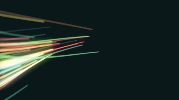 Abstract Slow Motion Swirling Strings Deeltjes Achtergrond Loop Animatie Van — Stockvideo