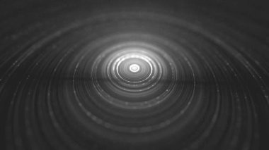 Soyut Dijital Konsantrik Halkalar ve Veri Çizgileri Soyut Duvar Kağıdı Teknolojisi animasyonu İletişim için akışkan parçacık eşmerkezli daire çizgileri ve simgesiz döngü