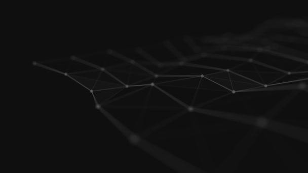 Abstract Plexus Digital Technology Achtergrond Loop Animatie Van Een Abstracte — Stockvideo