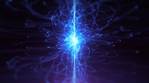 추상적 에너지 그라운드 애니메이션 에너지 프랙탈 입자의 추상적 — 비디오