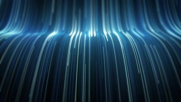 抽象壁纸技术背景的光纤线流动背景图 4K动画 具有强大的速度行程模式和场无缝回旋的深度 — 图库视频影像