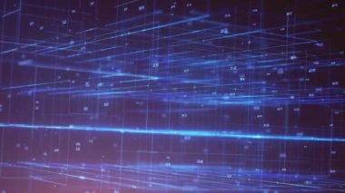 Dijital Veri İşletmeleri Hitech Ağı Soyut dijital veri iş teknolojisi arka planının 4k döngü / 4k animasyonu