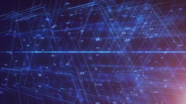 Dijital Veri İşletmeleri Hitech Ağı Soyut dijital veri iş teknolojisi arka planının 4k döngü / 4k animasyonu