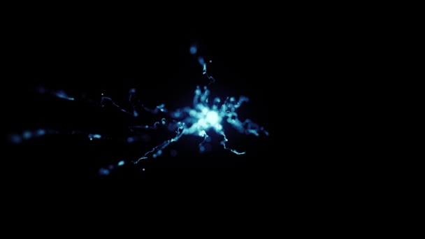 Shockwave Particles Opener Background Анимация Фонового Интро Shockwave Stardust — стоковое видео
