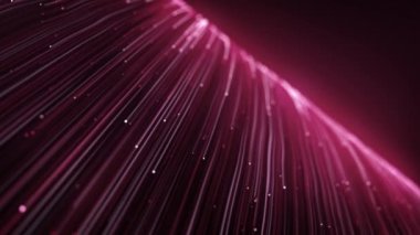 Soyut Hafif Fiber İplikler Akıyor Arkaplan Döngüsü / 4k Soyut bir duvar kağıdı teknoloji arka planı Güçlü akışkan hız vuruşları ve dikişsiz döngü derinliği