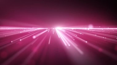 Soyut Hafif Fiber İplikler Akıyor Arkaplan Döngüsü / 4k Soyut bir duvar kağıdı teknoloji arka planı Güçlü akışkan hız vuruşları ve dikişsiz döngü derinliği