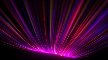 Soyut Parlayan 3d Işık Vuruşları / Soyut döngülü bir duvar kağıdı arka planının 4k animasyonu parlayan 3d ışık vuruşlarının alan derinliği ve takip eden hareket yolu yörüngesi