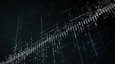 İş ve Bilgi İstatistikleri Piyasa Veri Arkaplanı / 4k animasyon karanlık tasarım pazar veri analizi ve raporları, bilgisayar bilgisi, bar istatistikleri, çizelgeleri ve diyagramları