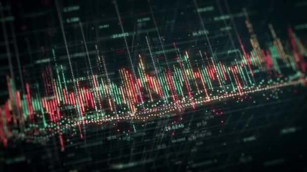 Business Infographics Stats Market Data Background Animation Business Background Dark — Stock Video